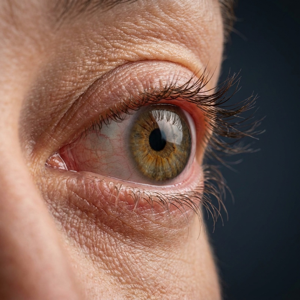 Dry irritated eye representing Sjogrens syndrome