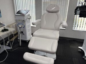 IPL intense pulsed light dry eye treatment chair at Michigan Contact Lens in Southfield, MI