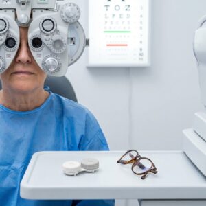 Michigan Contact Lens | Aphakia: Causes, Symptoms, and Contact Lens Options Eye exam for aphakia vision correction after cataract surgery
